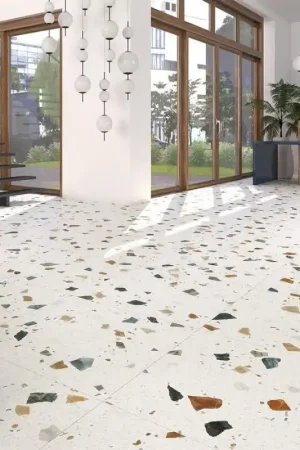 Carrelage terrazzo stracciatella-R nacar 80x80 cm Prix Réduit